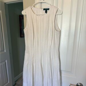 Ralph Lauren Sleeveless White Midi Dress